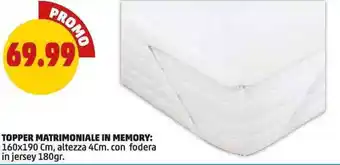 Topper matrimoniale in memory