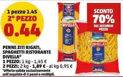 PENNY Penne ziti rigati, spaghetti ristorante DIVELLA offerta