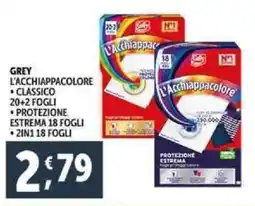 Deco Supermercati Grey l'acchiappacolore classico 20+2 fogli offerta