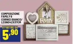 Risparmio Casa Composizione family 6 cornici bianco/ legno offerta