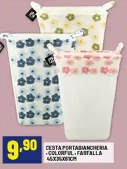 Risparmio Casa Cesta portabiancheria, colorful, farfalla offerta