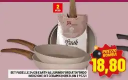 Risparmio Casa Set padelle 24/28 earth alluminio forgiato fondo induzione int ceramico greblon offerta