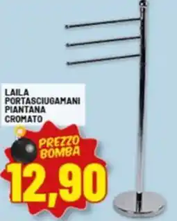Risparmio Casa Laila portasciugamani piantana cromato offerta