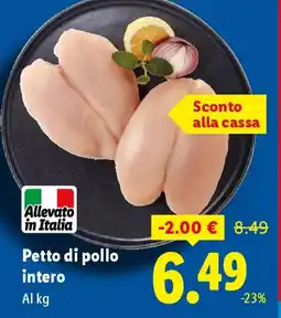 Lidl Petto di pollo intero offerta