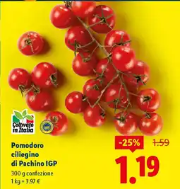 Lidl Pomodoro ciliegino di Pachino IGP offerta