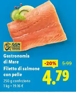 Lidl Gastronomia di Mare Filetto di salmone con pelle offerta