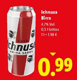 Lidl Ichnusa Birra offerta