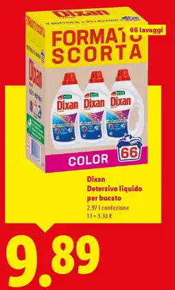 Lidl Dixan Detersivo liquido per bucato offerta