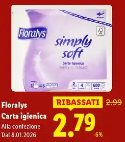 Lidl Floralys Carta Igienica offerta
