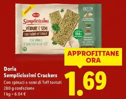 Lidl Doria Semplicissimi Crackers offerta