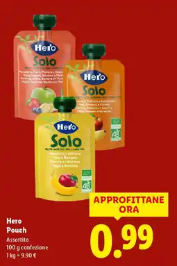 Lidl Hero Pouch Assortito 100 g confezione 1 kg = 9.90 € offerta
