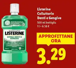 Lidl Listerine Colluttorio Denti e Gengive offerta