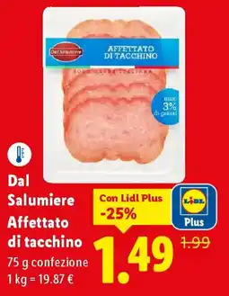 Lidl Dal Salumiere Affettato di tacchino offerta