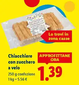 Lidl Chiacchiere con zucchero a velo offerta