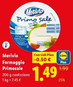Lidl Merivio Formaggio Primosale offerta