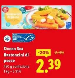 Lidl Ocean Sea Bastoncini di pesce offerta