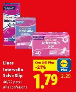 Lidl Lines intervallo Salva Slip offerta