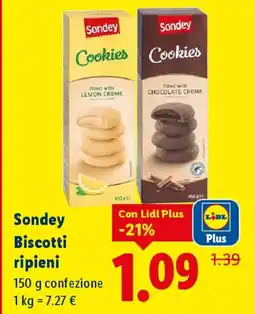 Lidl Sondey Biscotti ripieni offerta