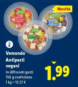 Lidl Vemondo Antipasti vegani offerta
