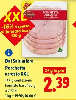 Lidl Dal Salumiere Porchetta arrosto XXL offerta