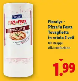 Lidl Floralys - Pizza in Festa Tovaglietta in rotolo 2 veli offerta