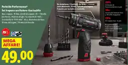 Lidl Parkside Performance Set trapano avvitatore ricaricabile offerta
