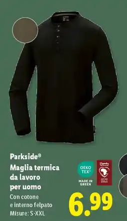 Lidl Parkside Maglia termica da lavoro per uomo offerta