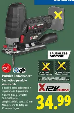 Lidl Parkside Performance Seghetto a pendolo ricaricabile offerta