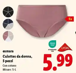 Lidl esmara Culottes da donna, 5 pezzi offerta