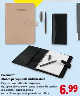 Lidl Crelando Blocco per appunti riutilizzabile offerta