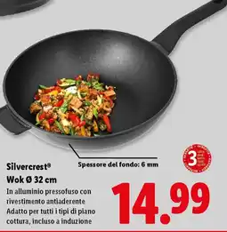 Lidl Silvercrest Wok Ø 32 cm offerta