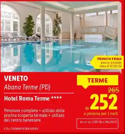 Lidl VENETO Hotel Roma Terme offerta