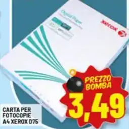 Risparmio Casa Carta per fotocopie A4 xerox D75 offerta