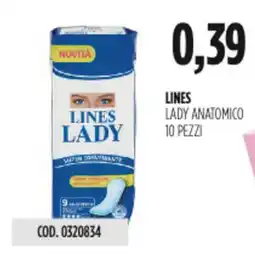 Carico Cash & Carry Lines lady anatomico 10 pezzi offerta