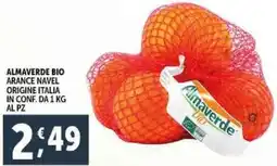 Deco Supermercati Almaverde bio arance navel origine italia offerta