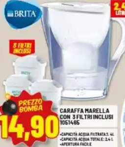 Risparmio Casa BRITA CARAFFA MARELLA CON 3 FILTRI INCLUSI 1051465 offerta