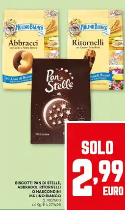 Pam Biscotti pan di stelle, abbracci, ritornelli o nascondini MULINO BIANCO offerta