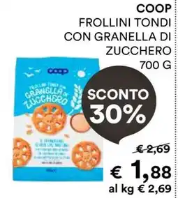 Coop COOP FROLLINI TONDI CON GRANELLA DI ZUCCHERO offerta