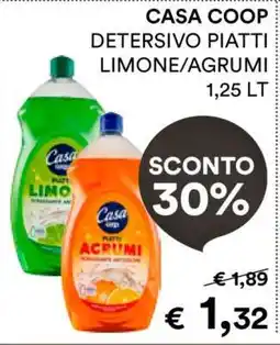 Coop CASA COOP DETERSIVO PIATTI LIMONE/AGRUMI offerta