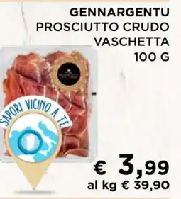Coop GENNARGENTU PROSCIUTTO CRUDO VASCHETTA offerta