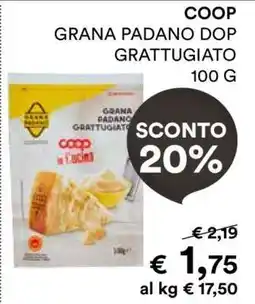 Coop COOP Grana Padano DOP grattugiato 100 g offerta