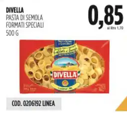 Carico Cash & Carry Divella pasta di semola formati speciali offerta