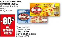 Pam Cubetti di pancetta fratelli beretta dolce o affumicata offerta