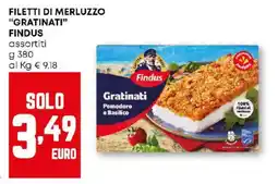 Pam Filetti di merluzzo "gratinati" FINDUS offerta