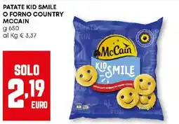 Pam Patate kid smile o forno country MCCAIN offerta