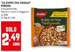 Pam "le zuppe del casale" findus tradizionale, farro e ceci o leggera offerta