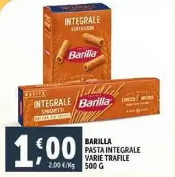 Deco Supermercati Barilla pasta integrale varie trafile offerta