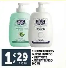 Deco Supermercati Neutro roberts sapone liquido offerta