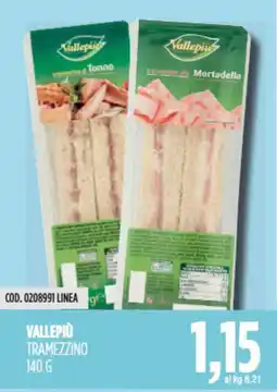 Carico Cash & Carry Vallepiù tramezzino offerta