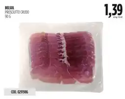 Carico Cash & Carry Belsol prosciutto crudo offerta
